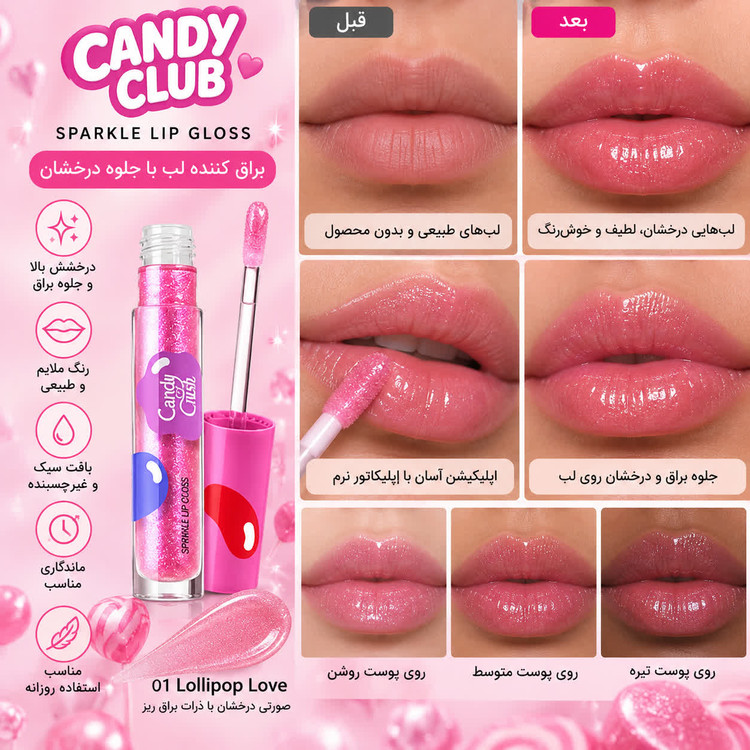 لیپ گلاس کیکو Candy Crush 01